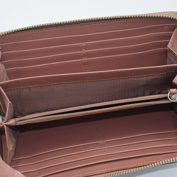 VTG Coach Mauve/Rose Gold Long Zip Around Wallet - Picture 6 of 6